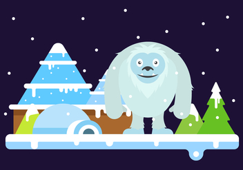 Free Cute Yeti Vector Illustration - vector #401753 gratis